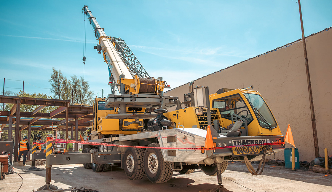 Steel Beam Installation for New Frankford Avenue Condominium Development